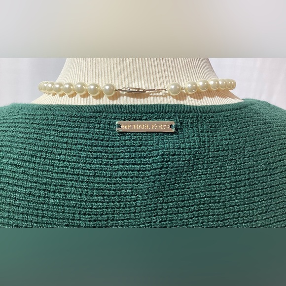 Michael Kors Woman’s Sweater Top Size M Color Green Long Sleeves Knit - Picture 6 of 12